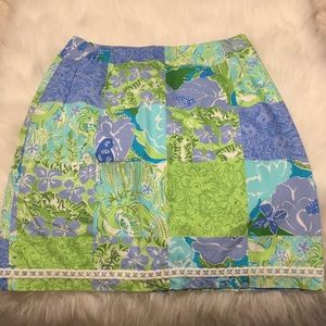Lilly Pulitzer sz 6 cotton skirt with back zipper